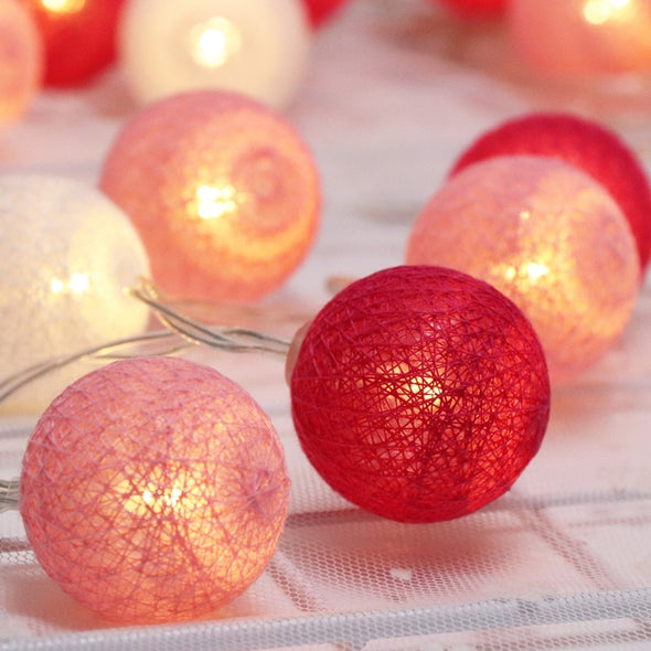 New LED Cotton Ball Fairy Holiday String Lights - thedecorcare