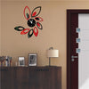 Hot New Red and Black Leaf Wall Clock For Home Decor - thedecorcare