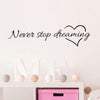 LOVE Heart Together Forever Bedroom Carved Wall Sticker - thedecorcare