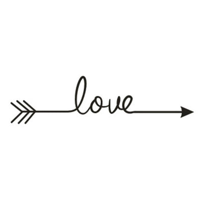 LOVE Heart Together Forever Bedroom Carved Wall Sticker - thedecorcare