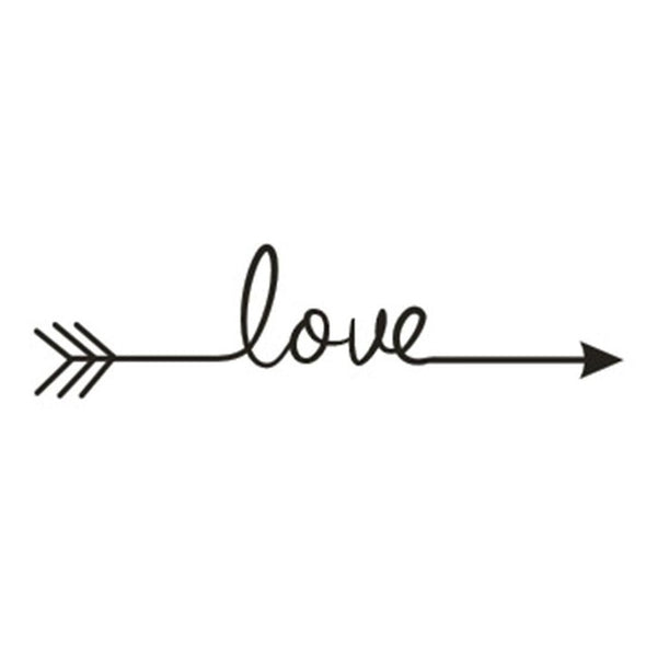 LOVE Heart Together Forever Bedroom Carved Wall Sticker - thedecorcare