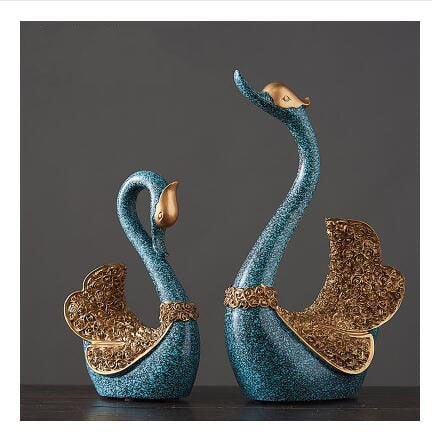 Luxury Creative Resin Swan Ornament Home Decoration - thedecorcare