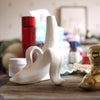 Creative Home Ceramics Matte White Gold Banana Vase - thedecorcare