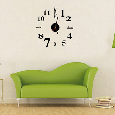 Latest Design 3D Big Mirror Clock Wall Stickers - thedecorcare