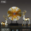 Lucky Deer Round Birds Figurine Home Furnishing Decoration - thedecorcare