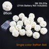 New Rattan Ball LED String Lights For Decoration - thedecorcare