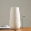 Modern Minimalist White Ceramic Dry Flower Vase - thedecorcare