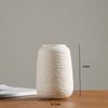 Modern Minimalist White Ceramic Dry Flower Vase - thedecorcare
