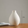 Modern Minimalist White Ceramic Dry Flower Vase - thedecorcare