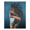 Modern Big Size Flowers Feather Women Oil Painting - thedecorcare