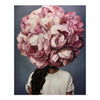Modern Big Size Flowers Feather Women Oil Painting - thedecorcare