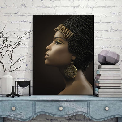 Egyptian Queen Black Women Paintings Wall Art - thedecorcare