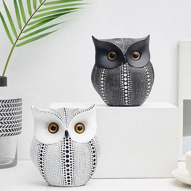 Nordic Style Minimalist Craft Owls Resin Ornaments - thedecorcare