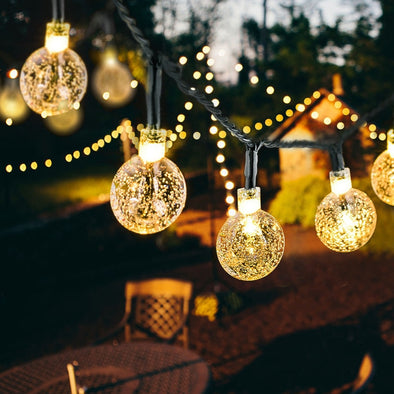 Waterproof Solar LED Crystal Ball String Lights - thedecorcare