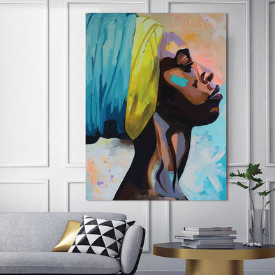 Abstract Women's Portrait Canvas Painting For Home Decor - thedecorcare